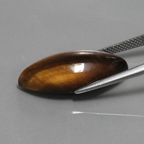 Oeil de Tigre Or Brun naturelle Marquise, 12.68 ct, Opaque