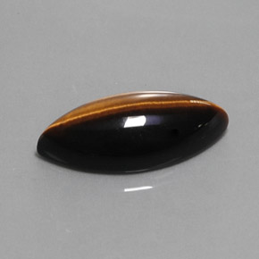 Tiger's eye marron naturelle marquise, 13,51 ct, opaque