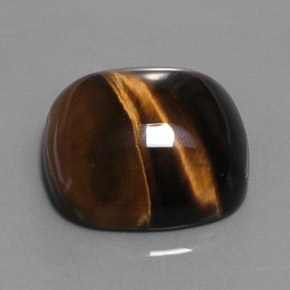 Tiger's eye marron naturelle coupe coussin, 28,03 ct, opaque