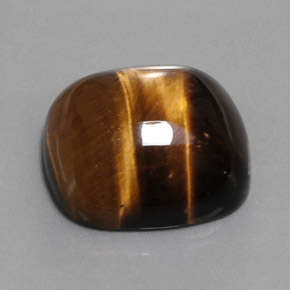 Oeil de Tigre Or Brun naturelle Coupe coussin, 27.92 ct, Opaque
