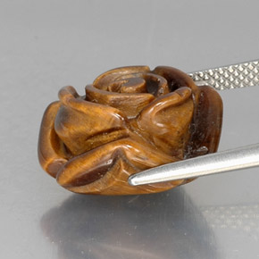 Tiger's eye marron naturelle forme fantaisie, 11,88 ct, opaque
