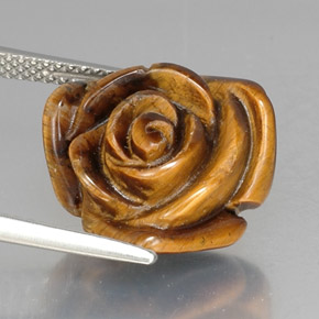 Tiger's eye marron naturelle forme fantaisie, 10,53 ct, opaque