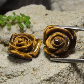 Achetez naturel 23,82ct marron tiger's eye gems, taille fleur, en provenance thaïlande chez gemselect. en stock, livraison internationale!
