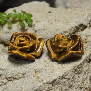 Achetez naturel 23,82ct marron tiger's eye gems, taille fleur, en provenance thaïlande chez gemselect. en stock, livraison internationale!