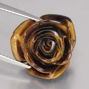 Tiger's eye marron naturelle forme fantaisie, 11,90 ct, opaque
