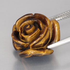 Tiger's eye marron naturelle forme fantaisie, 11,90 ct, opaque