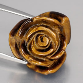 Tiger's eye marron naturelle forme fantaisie, 12,49 ct, opaque