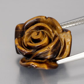 Tiger's eye marron naturelle forme fantaisie, 12,49 ct, opaque