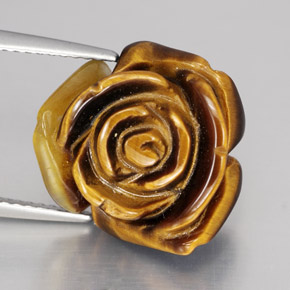 Tiger's eye marron naturelle forme fantaisie, 11,74 ct, opaque