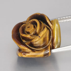 Tiger's eye marron naturelle forme fantaisie, 11,74 ct, opaque