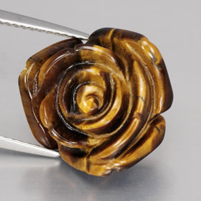 Tiger's eye marron naturelle forme fantaisie, 11,62 ct, opaque