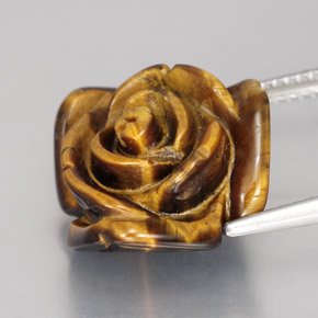 Tiger's eye marron naturelle forme fantaisie, 11,62 ct, opaque