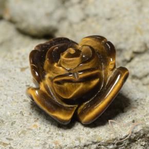 Œil de tigre Brun moyen naturelle Taille Fleur, 11.12 ct, Opaque