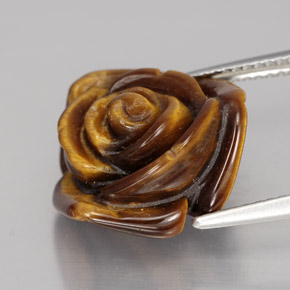 Tiger's eye marron naturelle forme fantaisie, 10,60 ct, opaque