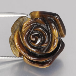 Tiger's eye marron naturelle forme fantaisie, 11,76 ct, opaque