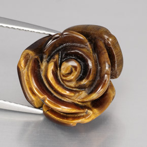 Oeil de Tigre Or Brun naturelle Forme fantaisie, 11.11 ct, Opaque