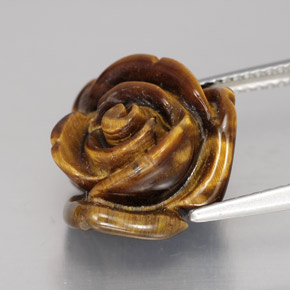 Oeil de Tigre Or Brun naturelle Forme fantaisie, 11.11 ct, Opaque