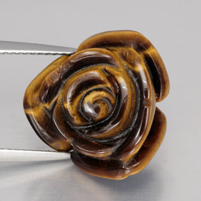 Tiger's eye marron naturelle forme fantaisie, 11,69 ct, opaque
