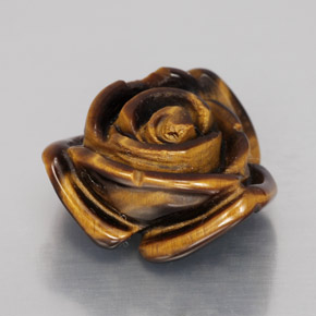 Tiger's eye marron naturelle forme fantaisie, 11,69 ct, opaque