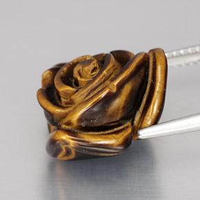 Tiger's eye marron naturelle forme fantaisie, 11,69 ct, opaque