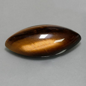 Tiger's eye marron naturelle marquise, 13,60 ct, opaque