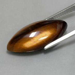 Tiger's eye marron naturelle marquise, 13,60 ct, opaque