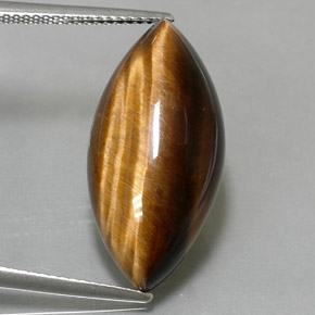 Tiger's eye marron naturelle marquise, 12,55 ct, opaque