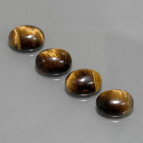 Achetez naturel ct marron tiger's eye gems, coupe ovale, en provenance thaïlande chez gemselect. en stock, livraison internationale!