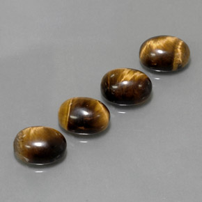 Achetez naturel ct marron tiger's eye gems, coupe ovale, en provenance thaïlande chez gemselect. en stock, livraison internationale!