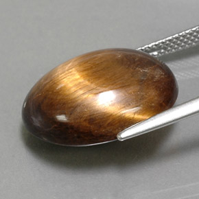 Oeil de Tigre Or naturelle Coupe ovale, 14.06 ct, Opaque