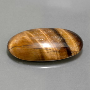 Tiger's eye marron naturelle coupe ovale, 11,79 ct, opaque