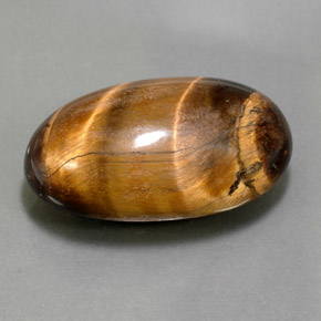 Tiger's eye marron naturelle coupe ovale, 26,13 ct, opaque
