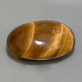 Tiger's eye marron naturelle coupe ovale, 11,07 ct, opaque
