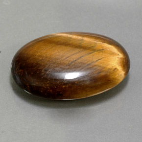 Tiger's eye marron naturelle coupe ovale, 10,40 ct, opaque