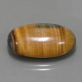 Tiger's eye marron naturelle coupe ovale, 19,16 ct, opaque