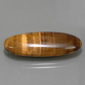 Tiger's eye marron naturelle coupe ovale, 18,16 ct, opaque