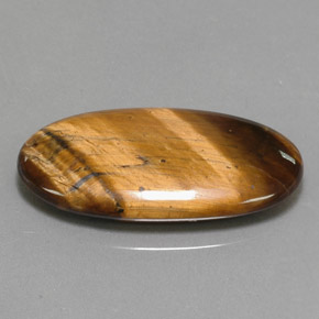 Tiger's eye marron naturelle coupe ovale, 14,24 ct, opaque