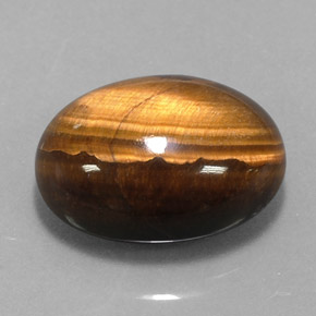 Oeil de Tigre Or Brun naturelle Coupe ovale, 12.49 ct, Opaque