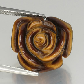 Tiger's eye noir naturelle forme fantaisie, 11,96 ct, opaque