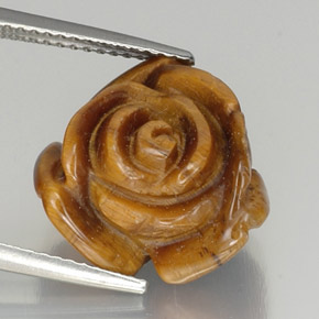 Oeil de Tigre Brun moyen naturelle Forme fantaisie, 9.87 ct, Opaque