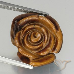 12.17ct Naturel Marron chaud Œil de tigre, Fantaisie, Opaque