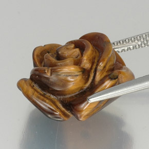 Tiger's eye marron naturelle forme fantaisie, 12,16 ct, opaque