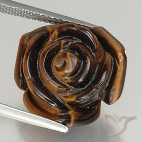 12.11ct Naturel Brun moyen-foncé Œil de tigre, Fantaisie, Opaque