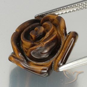 Œil de tigre Brun moyen-foncé naturelle Fantaisie, 12.11 ct, Opaque