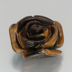 Tiger's eye marron naturelle forme fantaisie, 12,19 ct, opaque
