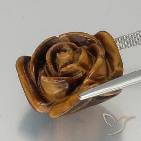 Œil de tigre Brun moyen naturelle Fantaisie, 11.36 ct, Opaque