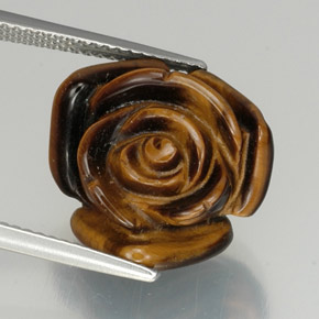 Oeil de Tigre Brun doré naturelle Forme fantaisie, 11.57 ct, Opaque