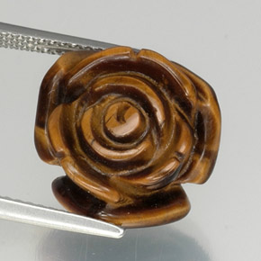Tiger's eye marron naturelle forme fantaisie, 11,77 ct, opaque