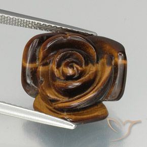 11.12ct Naturel Brun doré Œil de tigre, Fantaisie, Opaque