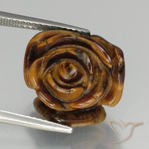11.45ct Naturel Brun moyen Œil de tigre, Fantaisie, Opaque